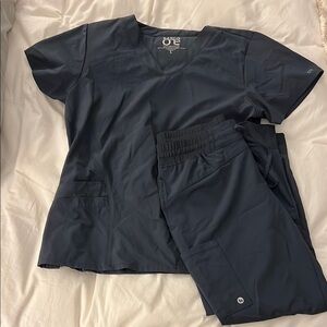 Barco One Navy Blue Scrub Set